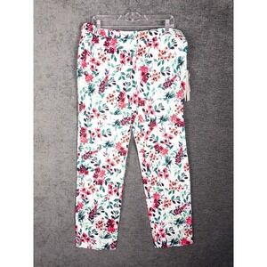 NWT Calvin Klein High Line Ankle Pants Womens 14 Floral Casual Spring